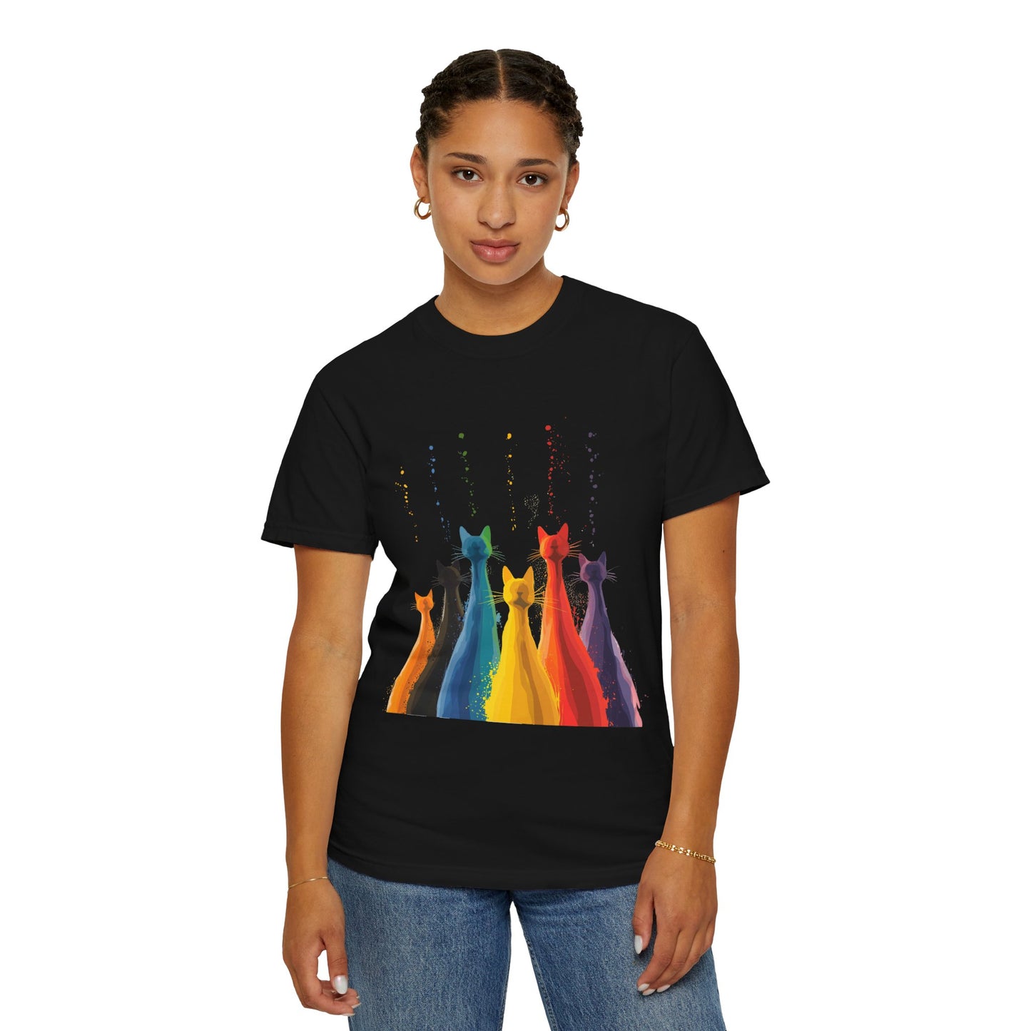 Cat Colorful Drip Shirt