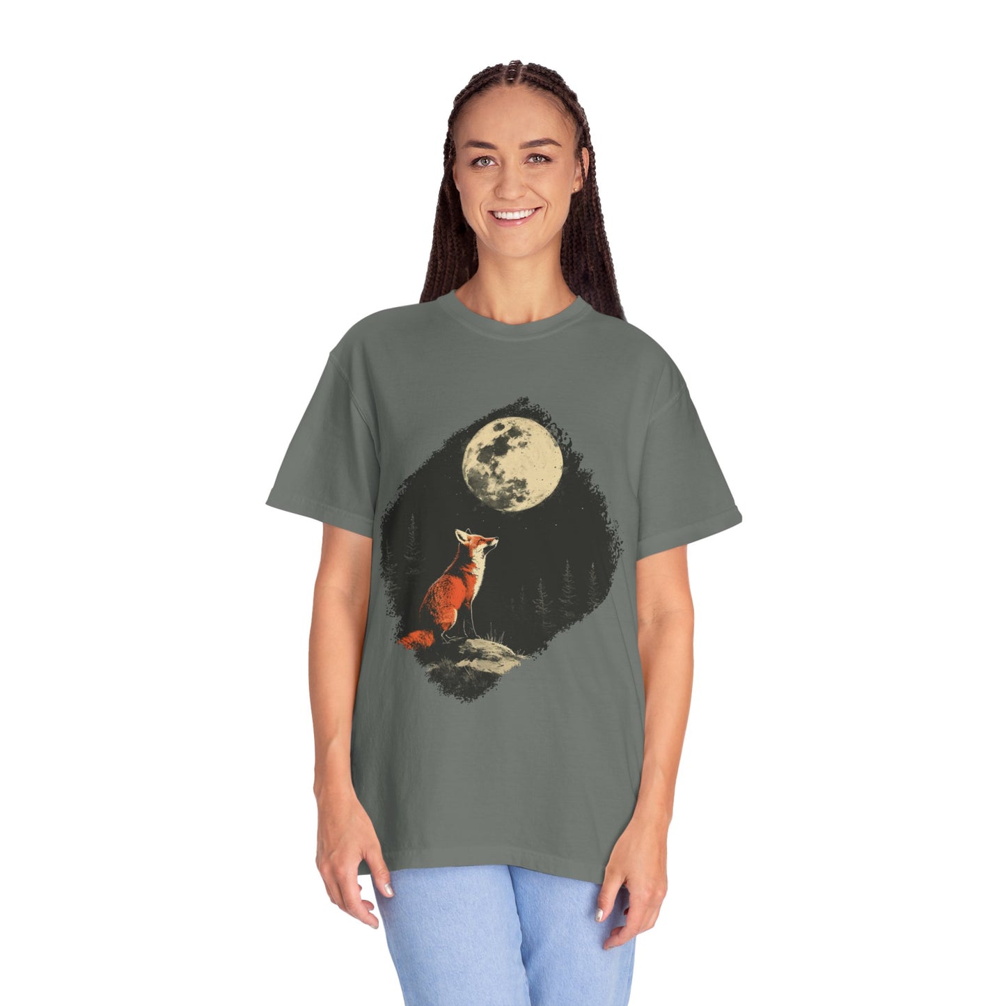 Fox under the moon shirt