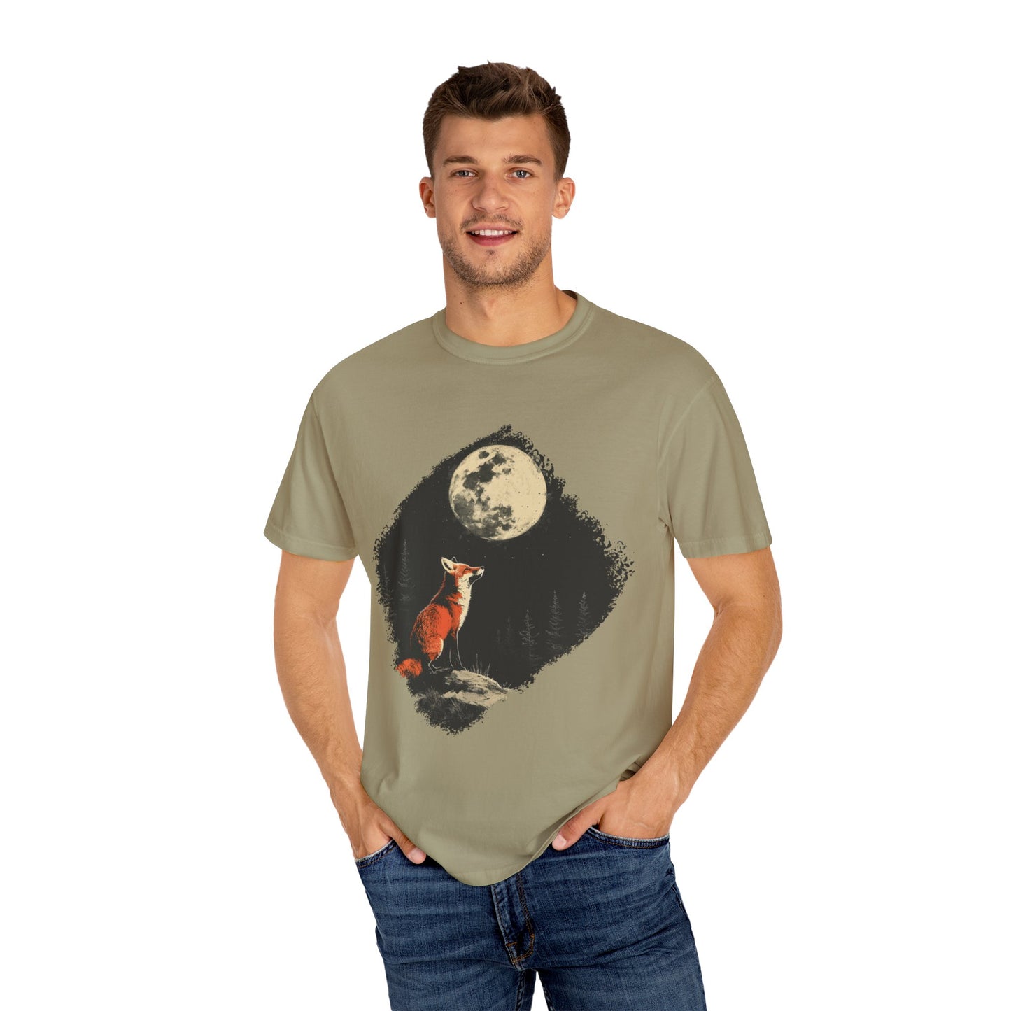 Fox under the moon shirt