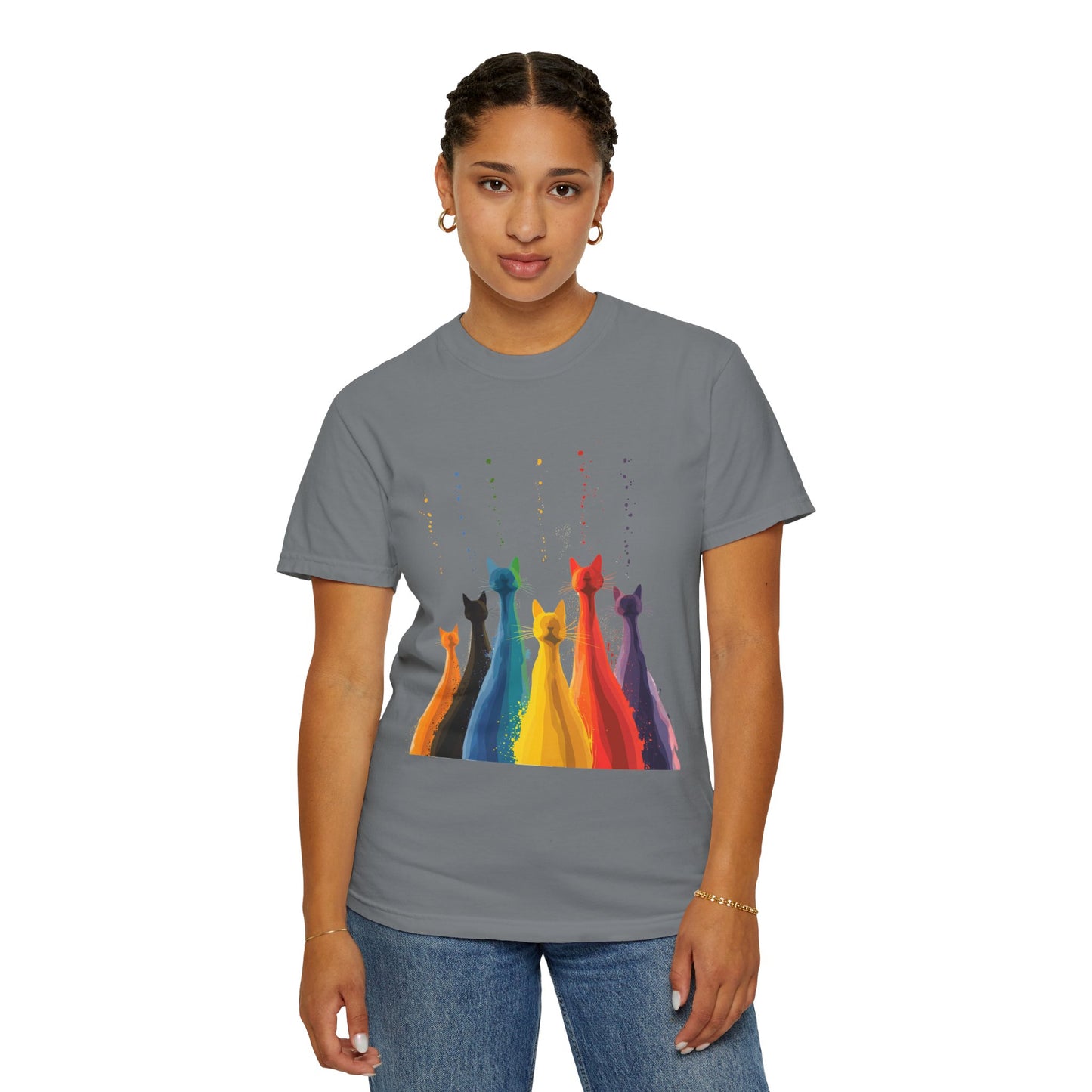 Cat Colorful Drip Shirt