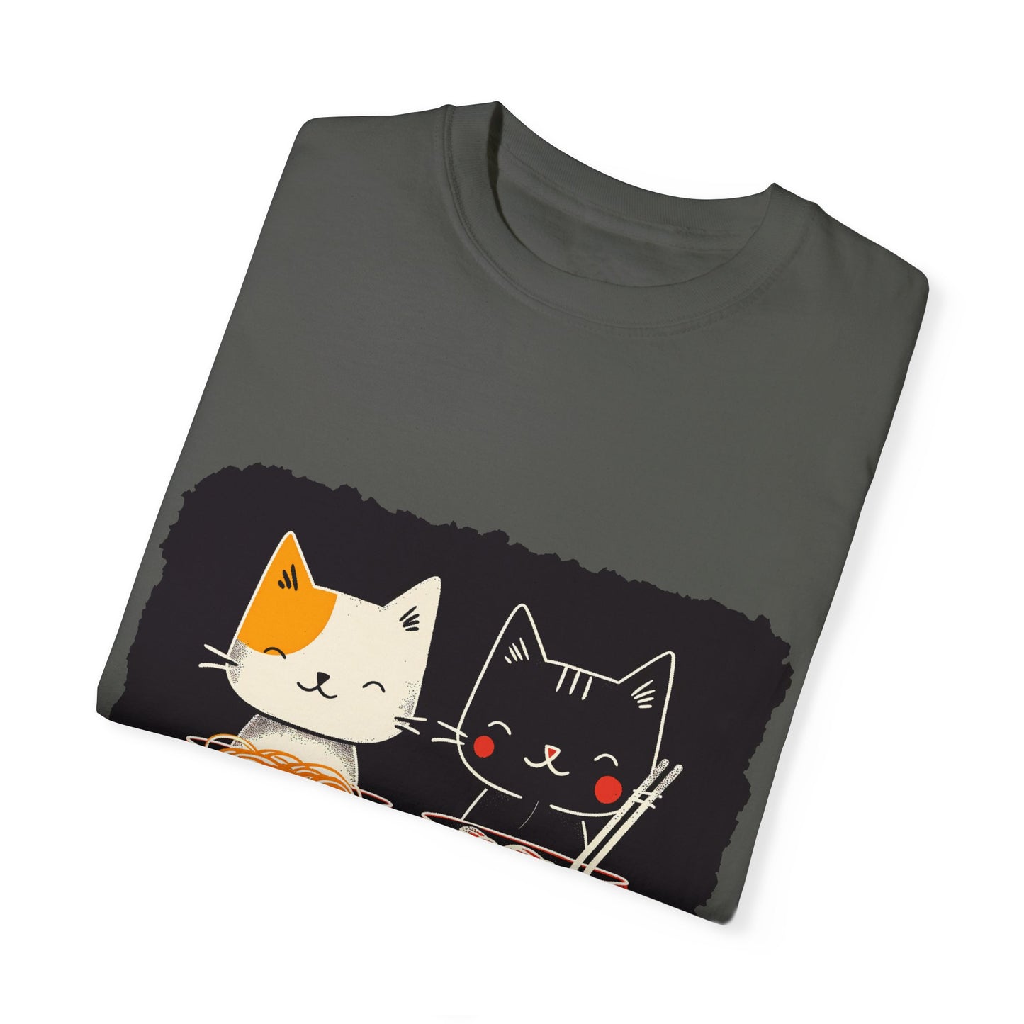 2 Cats Eating Ramen t-shirt