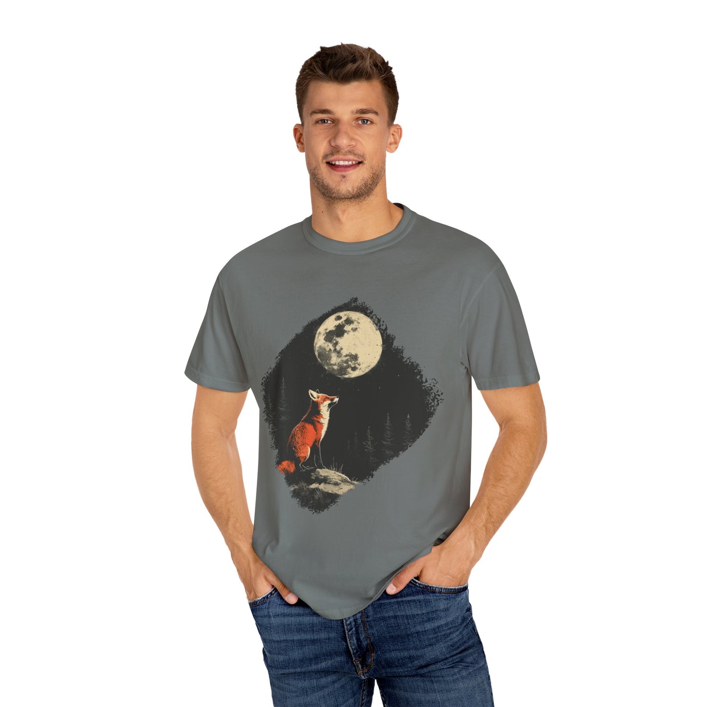 Fox under the moon shirt