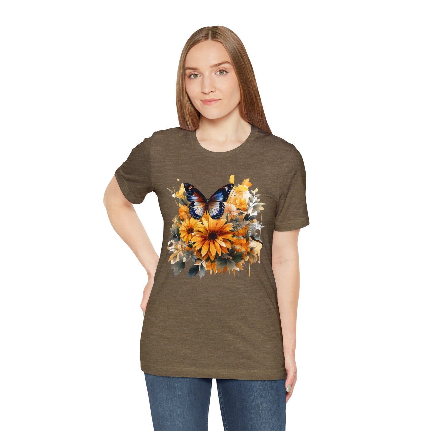 Butterfly sunflower shirt