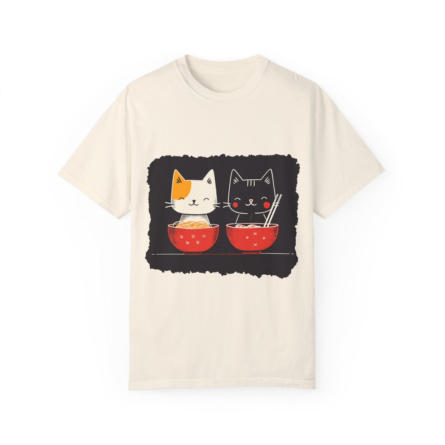 2 Cats Eating Ramen t-shirt