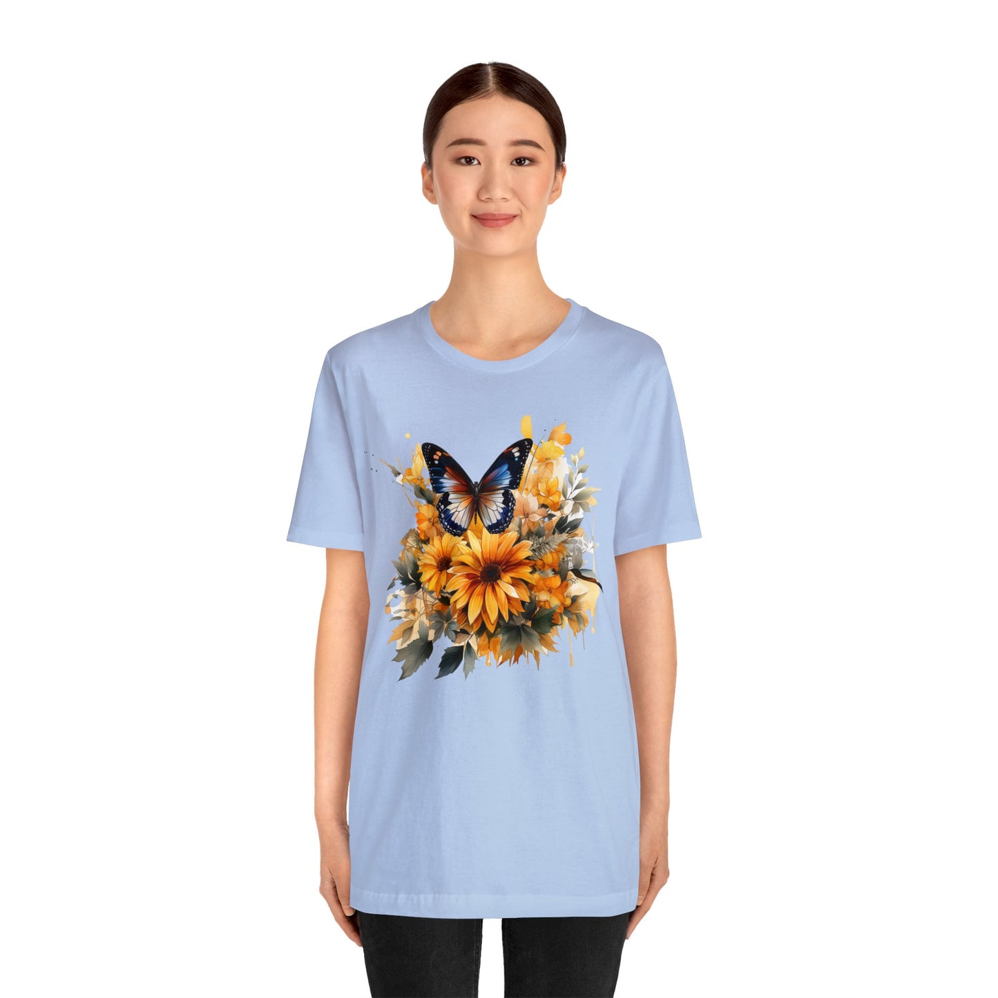 Butterfly sunflower shirt