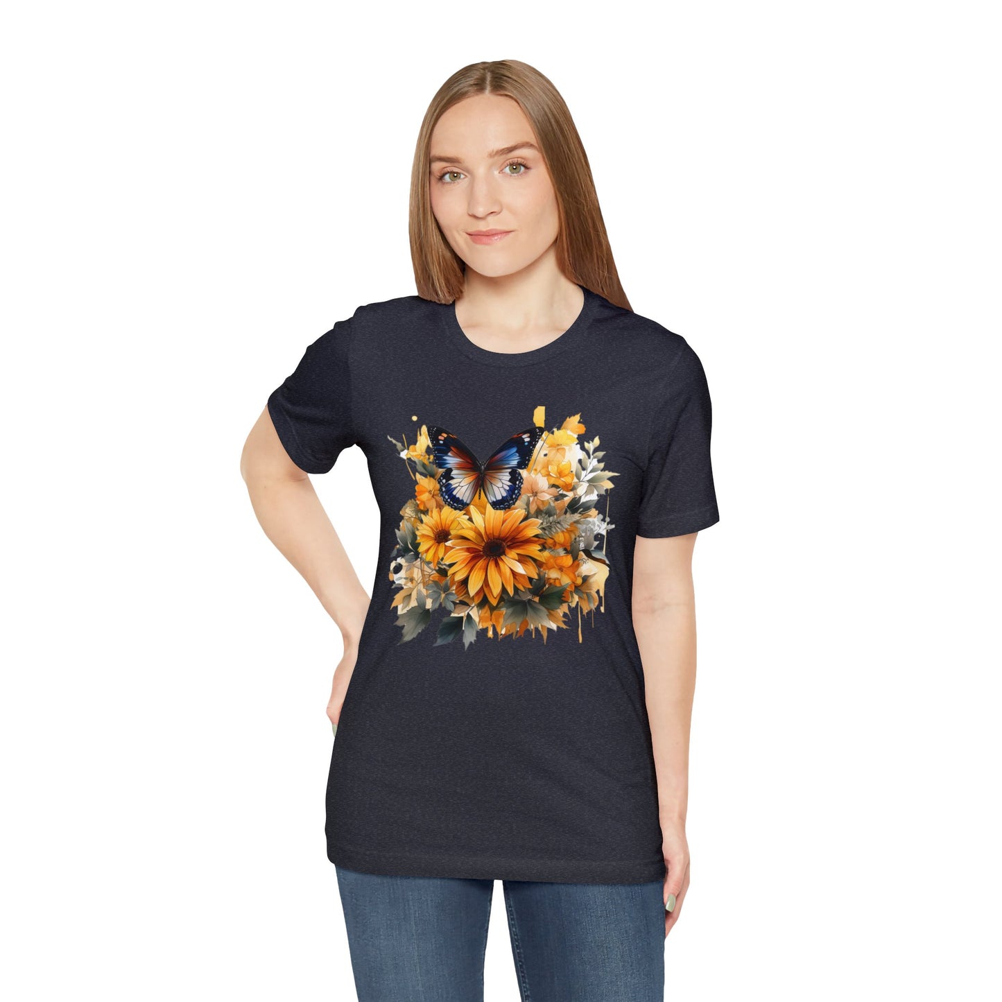 Butterfly sunflower shirt