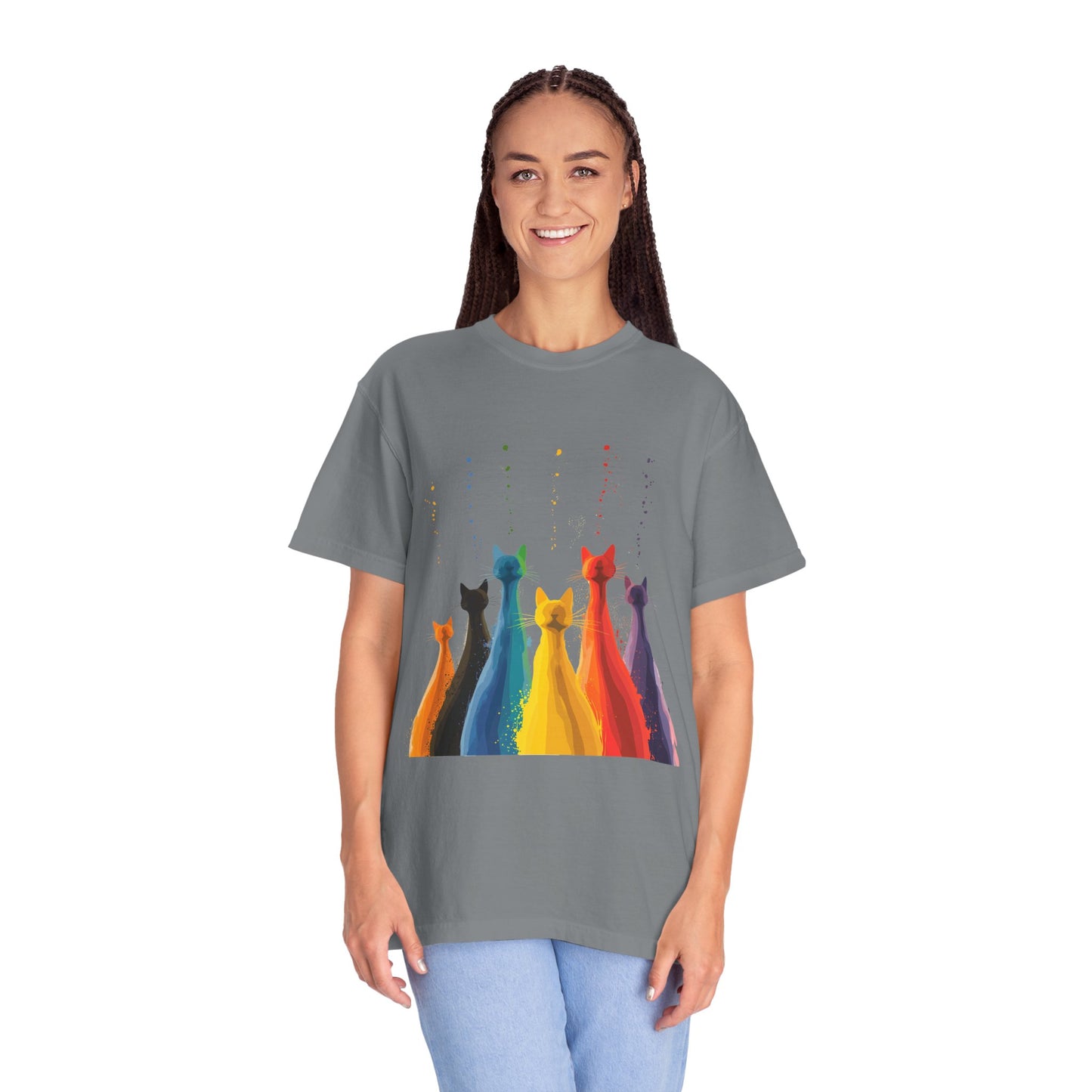 Cat Colorful Drip Shirt