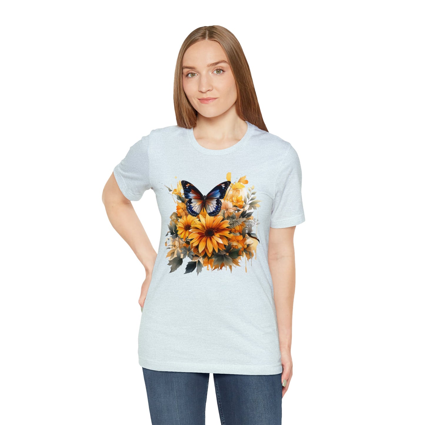 Butterfly sunflower shirt