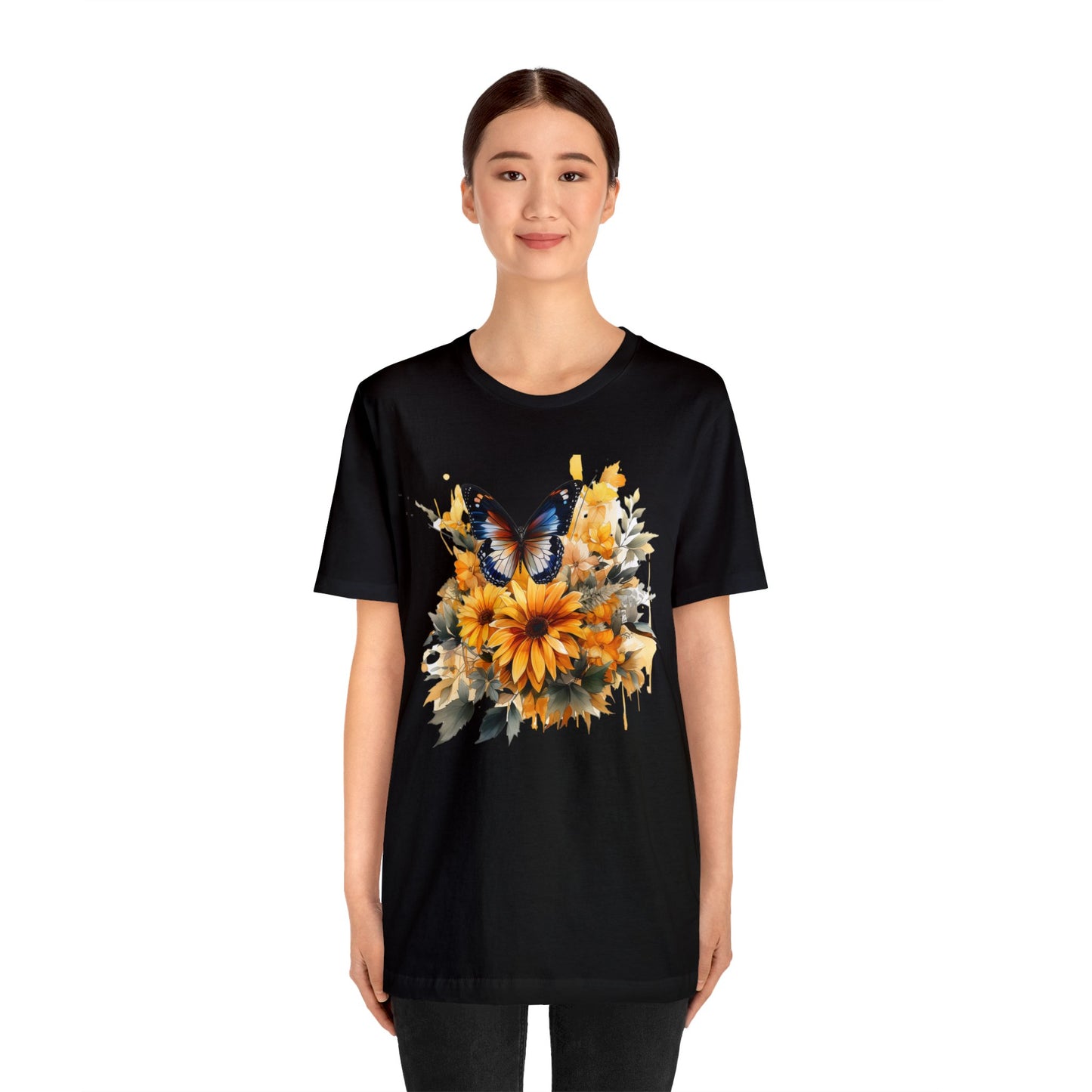 Butterfly sunflower shirt