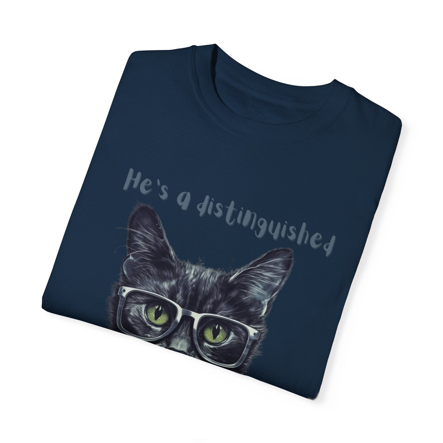 He's a distinguished gentleman. Cat shirt.